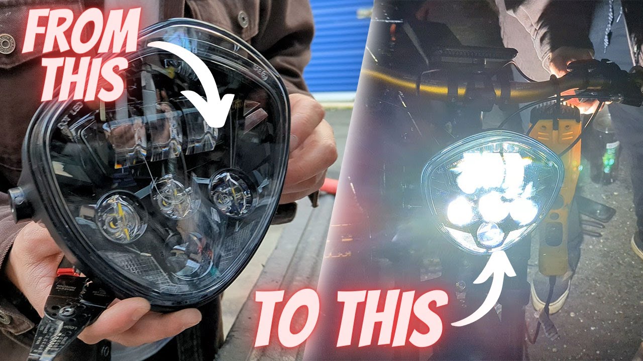Install A MOTORCYCLE headlight on ANY EBIKE YouTube