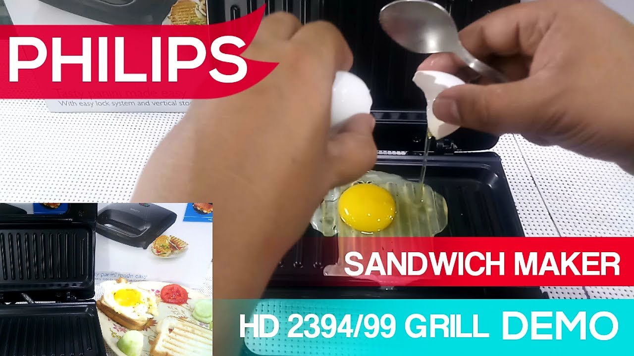 HOW TO USE PHILIPS SANDWICH MAKER SECRET RECIPE REVEALED : MAKER HD 2394 DEMO - YouTube