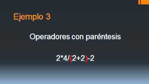 Precedencia de operadores