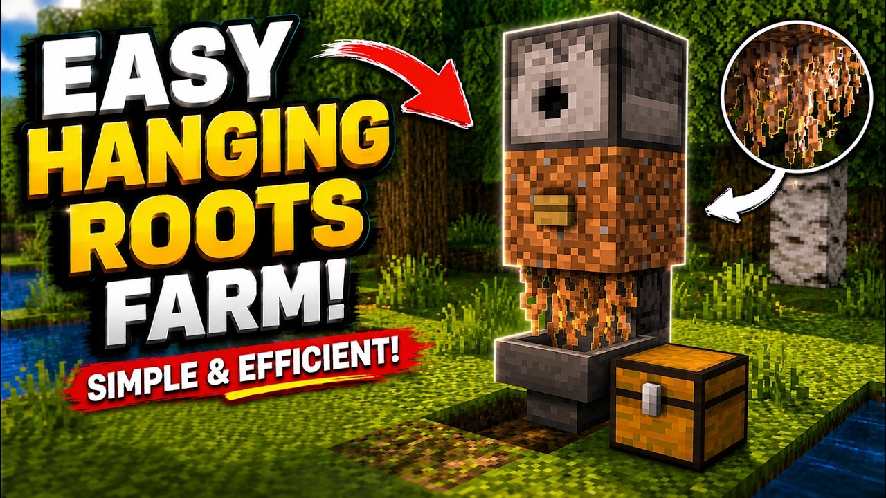 ULTIMATE 1.21 Hanging Roots Farm! (Infinite Building Blocks) - YouTube