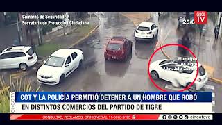 🔴👀Un hombre que robó en distintos comercios del partido de Tigre 🚔🚨