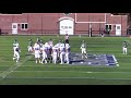 Alex Corvese hits Spencer Tyler on the sideline to move sticks