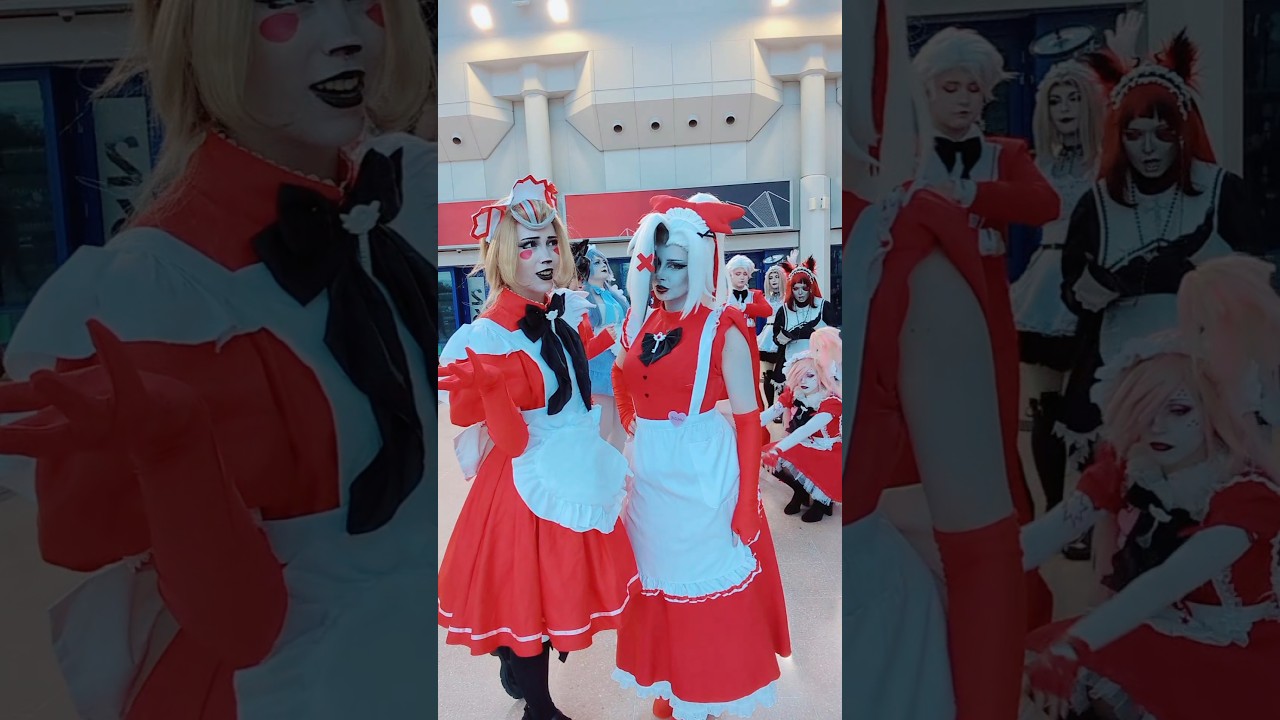 Hazbin Hotel MAIDS! ✨ #hazbinhotel #hazbin #comiccon #cosplay #funny  #maids