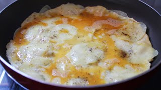 Potato and egg recipes - Egg and potato omelette