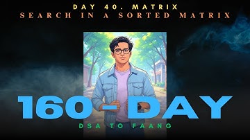 GFG 160 | Day - 40 | Search in a sorted Matrix | DSA | Java | Hindi #dsa #yt #shorts