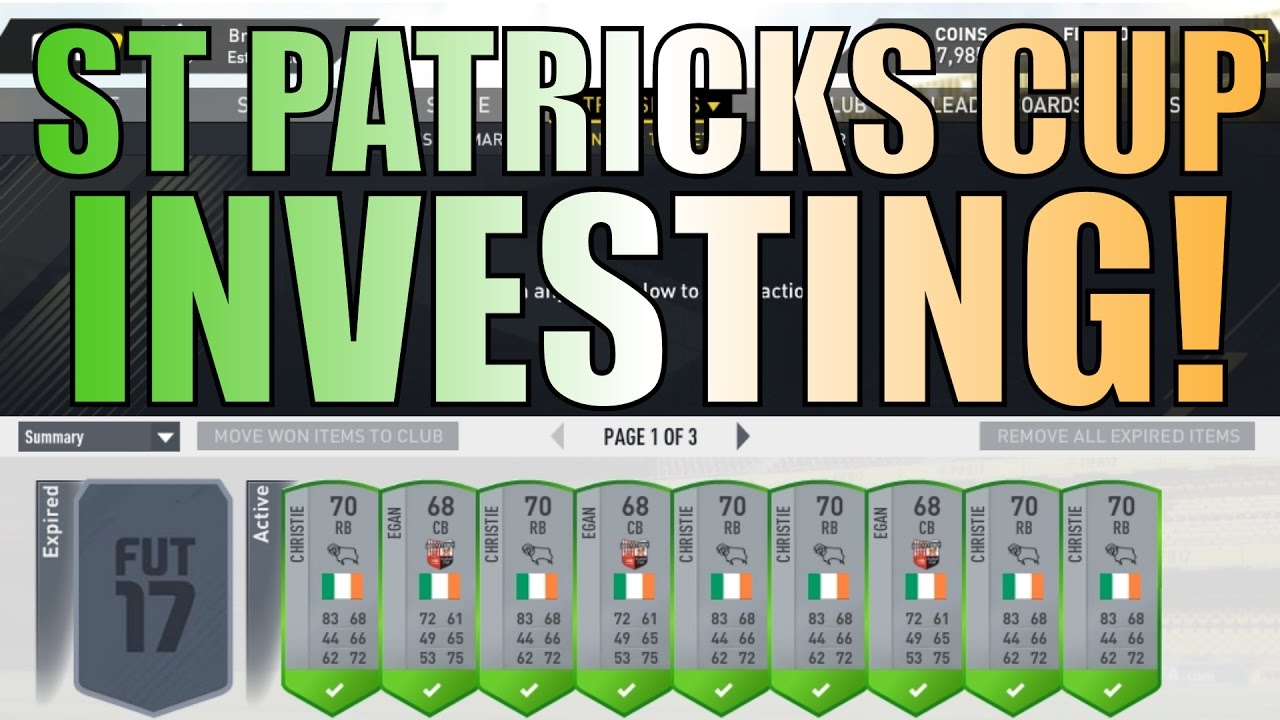 FIFA 17 - St Patricks Cup Trading/Investing! Irish Cup Trading! (Best Investment Method)