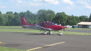Cirrus SR22 Taxi, Run-Up & Take-Off at Central Jersey Regional Airport (47N)
