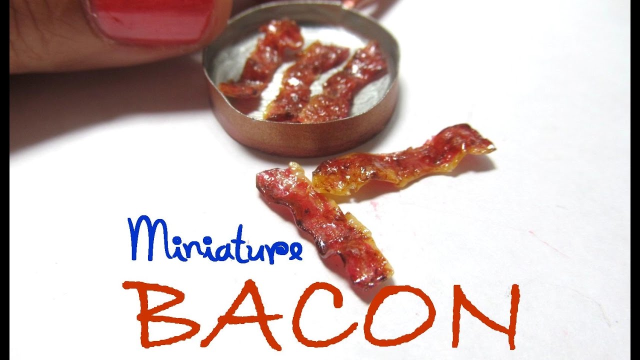 Bacon Polymer Clay Dollhouse Miniature (How to Make) (Tutorial) YouTube