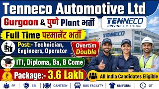 Tenneco Automotive Ltd Recruitment 2026 Permanent Job Vacancy In Gurgaon Pune 2026 ITI Dipl