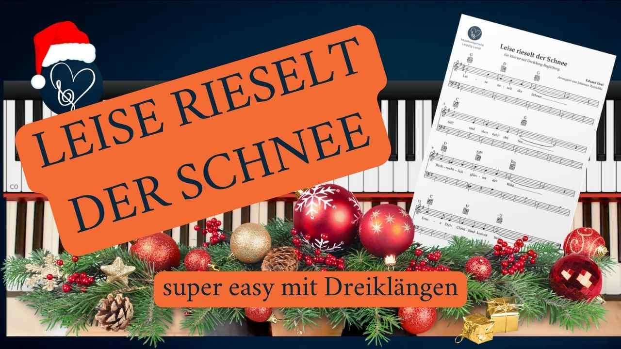 Leise rieselt der Schnee einfach mit Dreiklängen - YouTube