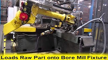 Innovative Boring Mill System Uses FANUC Robot to Load Heavy Parts - Courtesy of Weldon Solutions