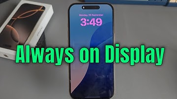 iPhone 16/16 Plus/16 Pro/Max: Enable always on Display