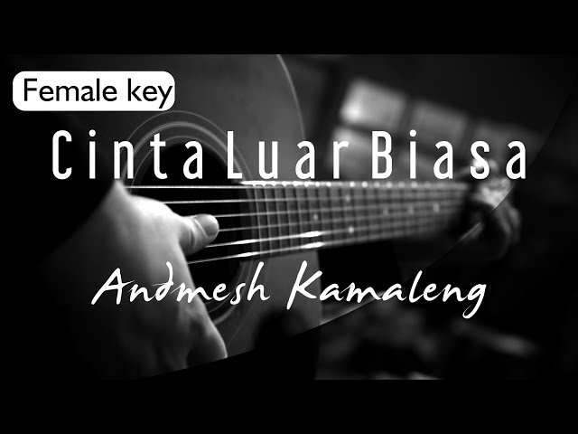 Andmesh Kamaleng - Cinta Luar Biasa Female Key ( Acoustic Karaoke ) class=