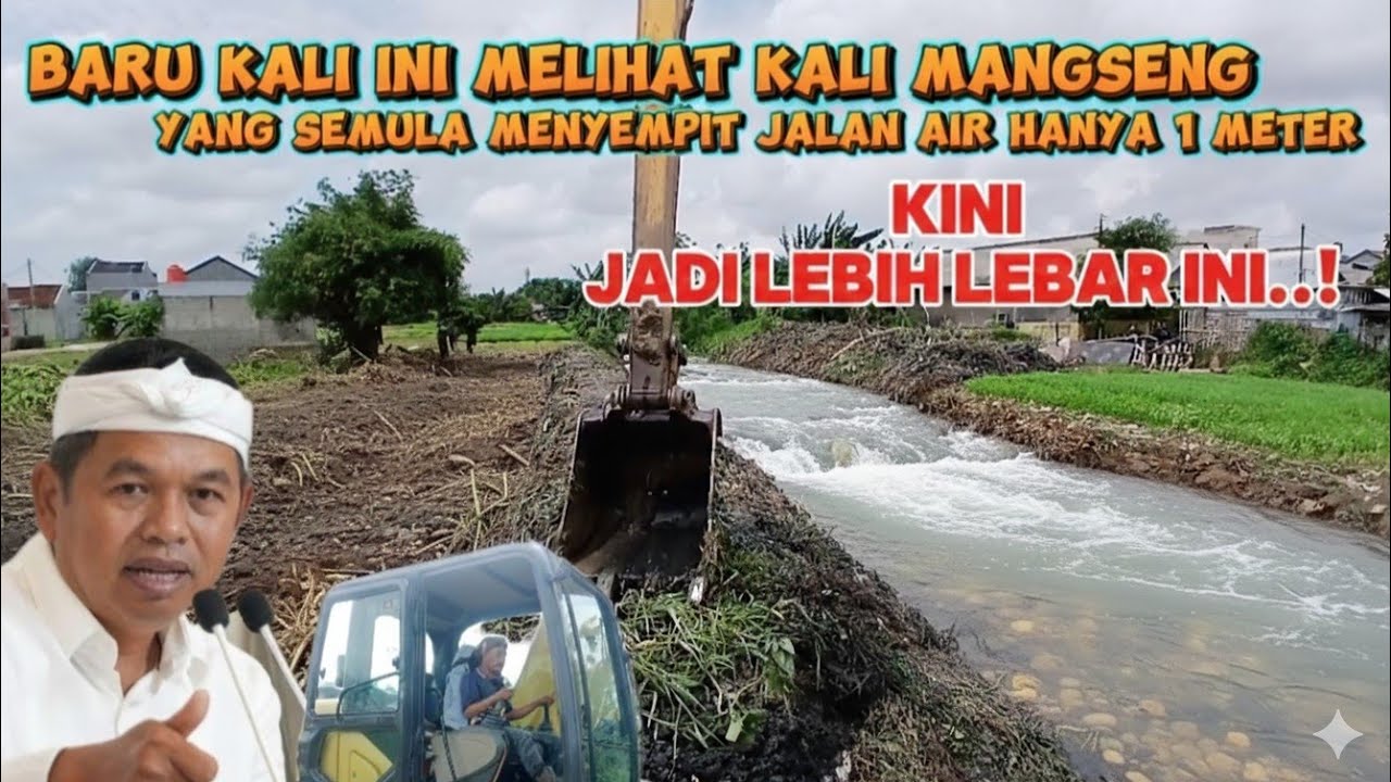 baru kali ini melihat kali mangseng yang menyempit hanya 1 meter Jalan airnya kini jadi lebih lebar!