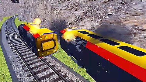Impossible Euro Train Driving - Level 4 Fail Crash Hit Other Train