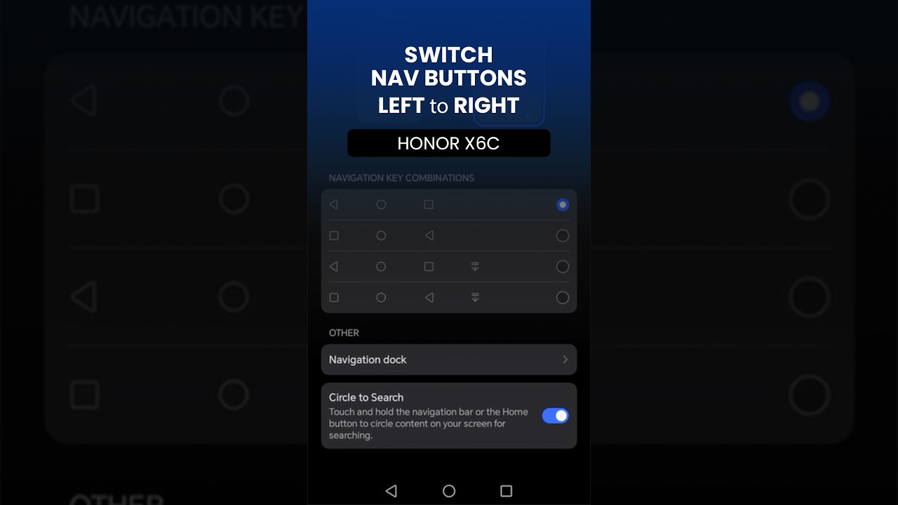 How to Switch Android Navigation Buttons Left to Right HONOR X6C Guide ...