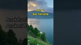 Nasehat (Poda) Orangtua, Kepada Anak Pertama (Bahasa Batak)