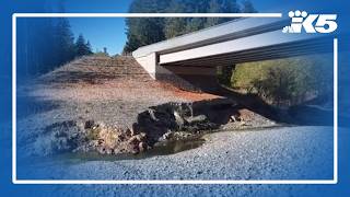 New $42 million bridge on Olympic Peninsula sits on eroding riverbank
