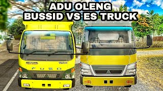 ES TRUCK SIMULATOR VS BUSSID | Adu Oleng truck canter 2 game simulator screenshot 5