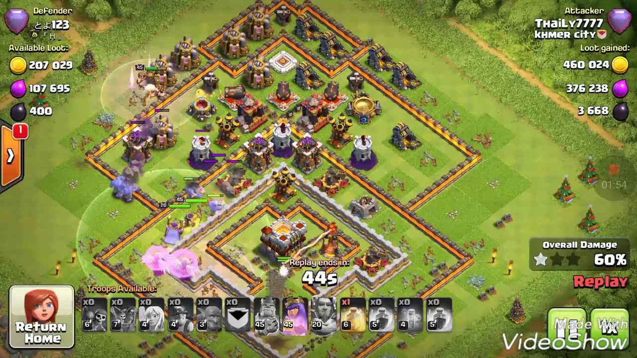 CoC 3 star th11 strategy incredible Miner dump base defense 3 star, clash of clans