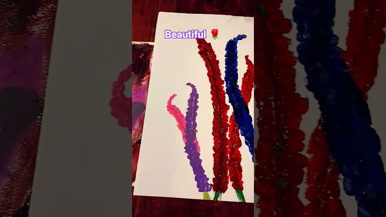 Easy mess easy clean up: flower art project for kids