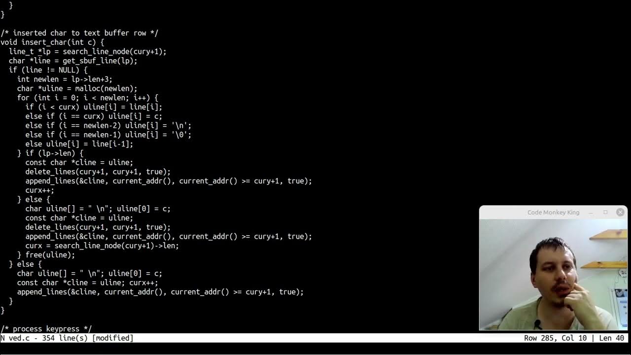 I've upgraded standard linux ed text editor to be alike vi or vim - YouTube