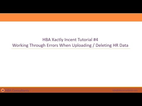 Xactly Incent HR Data Upload Troubleshooting