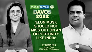 #MCAtDavos: Telangana IT Minister KT Rama Rao Talks About EV Opportunity In India, Elon Musk & More