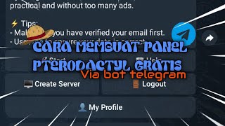 Cara membuat panel pterodactyl secara gratis menggunakan bot telegram!!!