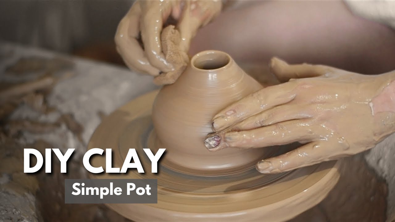 DIY Clay: How to make a Functional ceramic Vase - Making Pottery Pot on ...