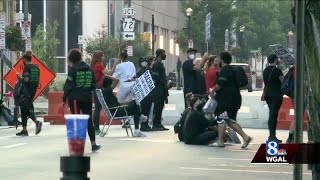 Protesters gather in Lancaster
