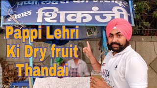 PAPPI LEHRI KI DRY FRUIT THANDAI | DELHI STREET FOOD | JATT ON TRAVEL