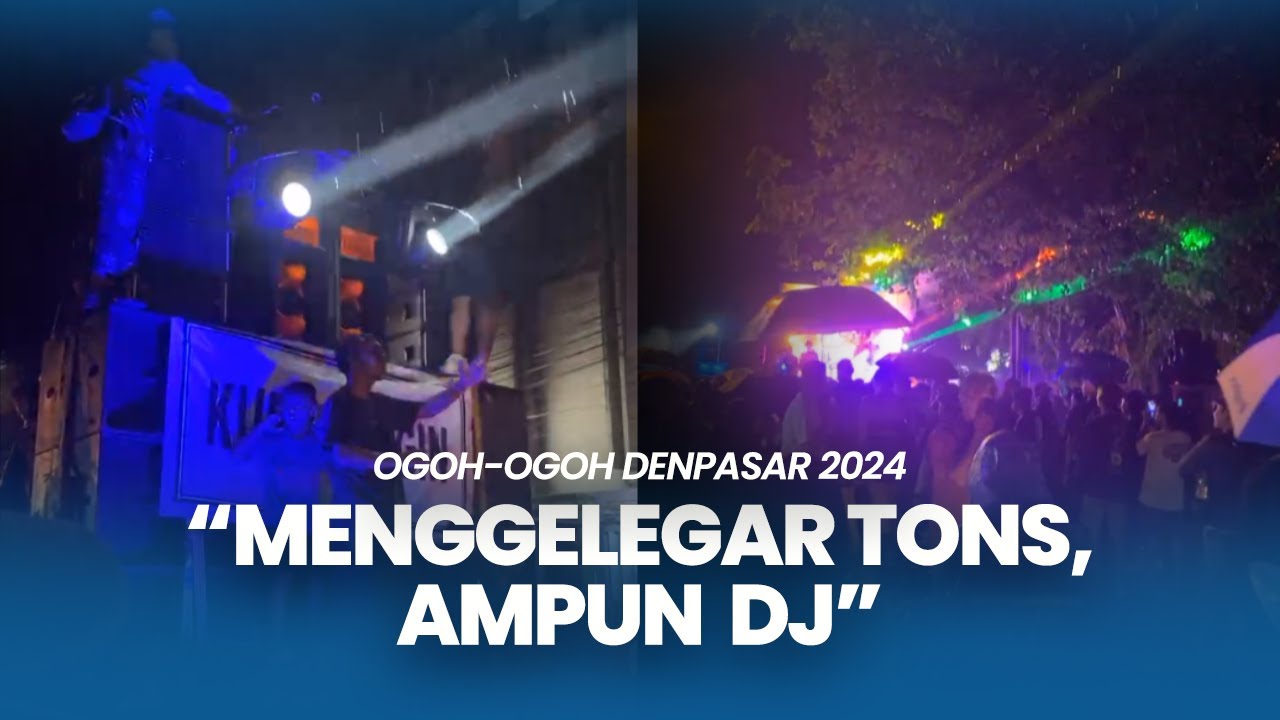 Sound system Masih Menggelegar di Pengerupukan Nyepi 2024 Denpasar: Lampu Sorot Warna Warni