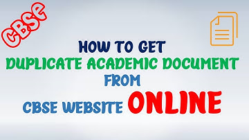 How to apply for Duplicate Certificates from CBSE online.