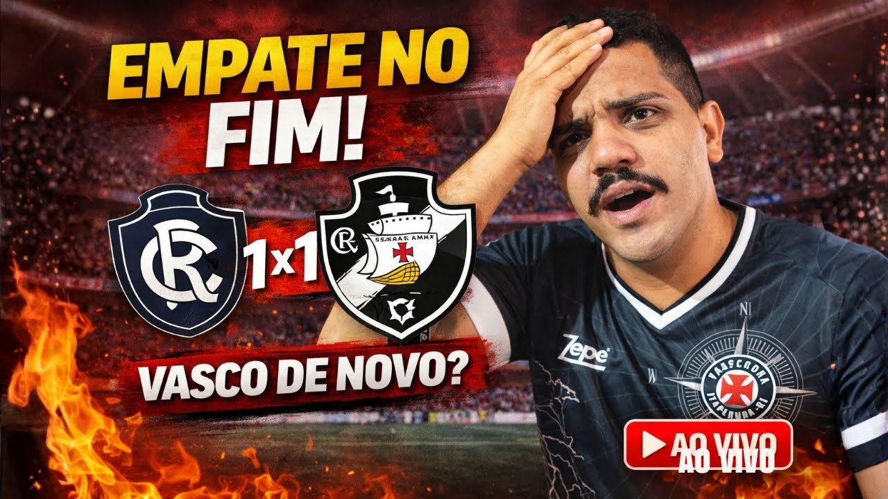 VASCO CEDE EMPATE NO FIM DE NOVO! 😡 ANÁLISE E DESABAFO AO VIVO - YouTube