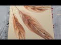 (140) Acrylic Pouring - Feather String Pull