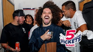5 Tickets de Tickeri con PJ Sin Suela