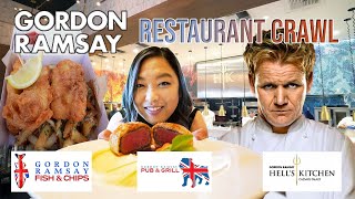 Eating at 3 GORDON RAMSAY restaurants in Vegas! | Las Vegas