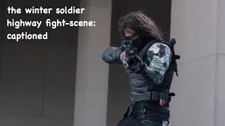 the winter soldier fight scene: captioned