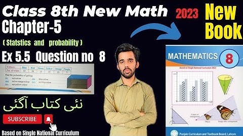 Ex 5.5 Question no 8 of chapter 5 Class 8th new math book 2023||SNC #probability #newbook