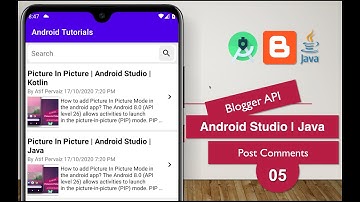 Blogger API | 05 Post Comments | Android Studio | Java