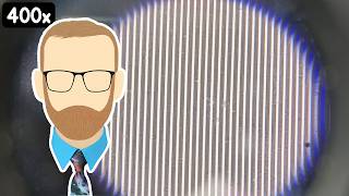 Diffraction grating under a microscope