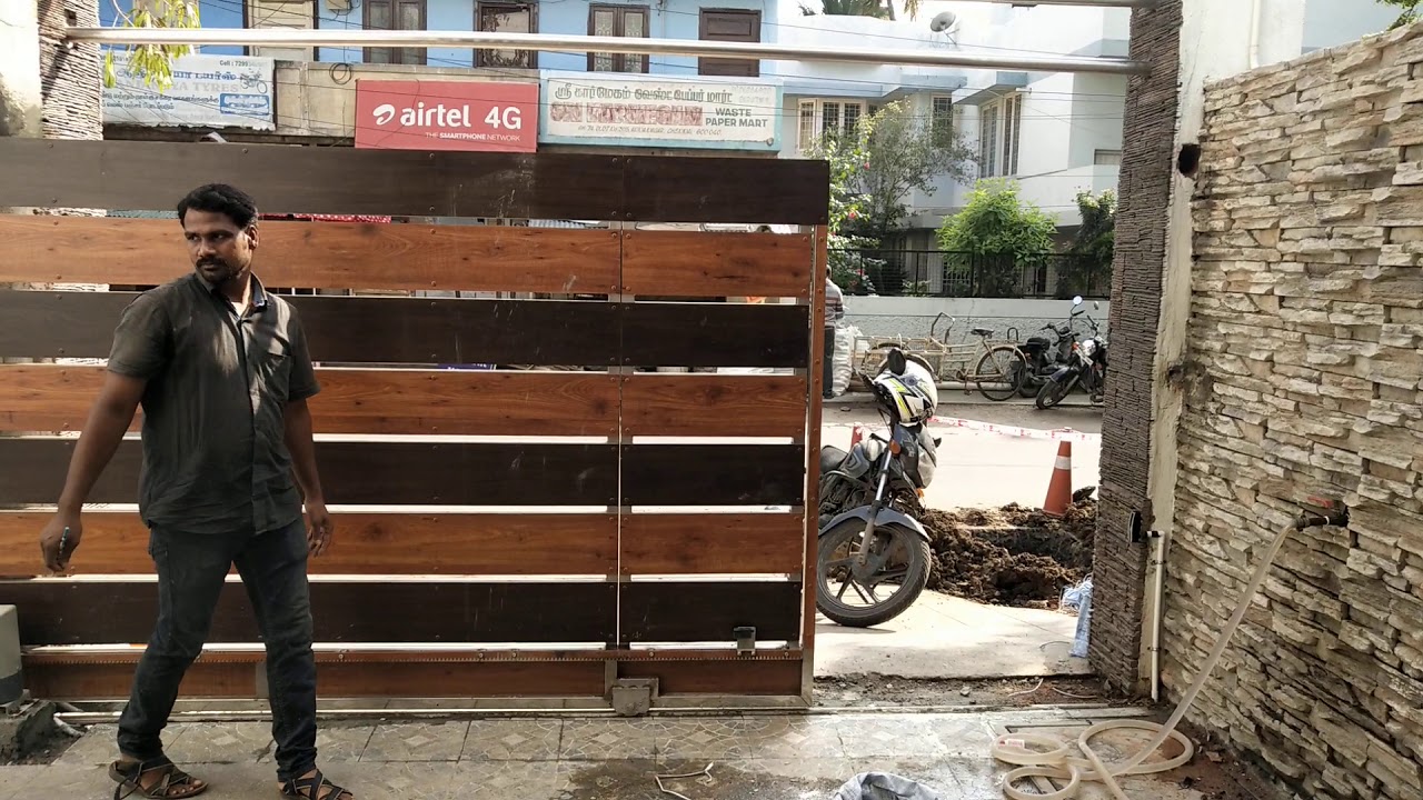 Automatic SS Gate with HPL sheet Contact 9884414042