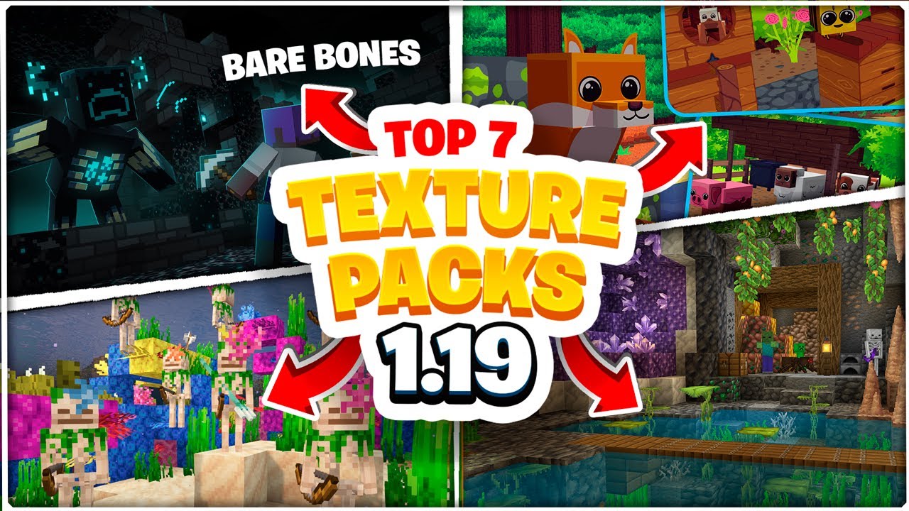 🔴 TOP 7+1 TEXTURE PACKS para MINECRAFT 1.19 - 1.20.2 (JAVA y BEDROCK) 🍬  PAQUETE DE TEXTURAS 1.20.41 