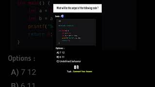 C / C++ Interview Question | Daily Coding Quiz | Shorts