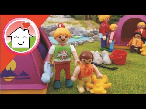 Playmobil Film deutsch Zelten mit der Kita / Kindergarten - Familie Hauser Kinder Spielzeug Filme