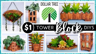 *NEW* DOLLAR TREE DIY with TUMBLING TOWER BLOCKS | Home Decor | Easy MultiPurpose DIYs | MUST TRY!!