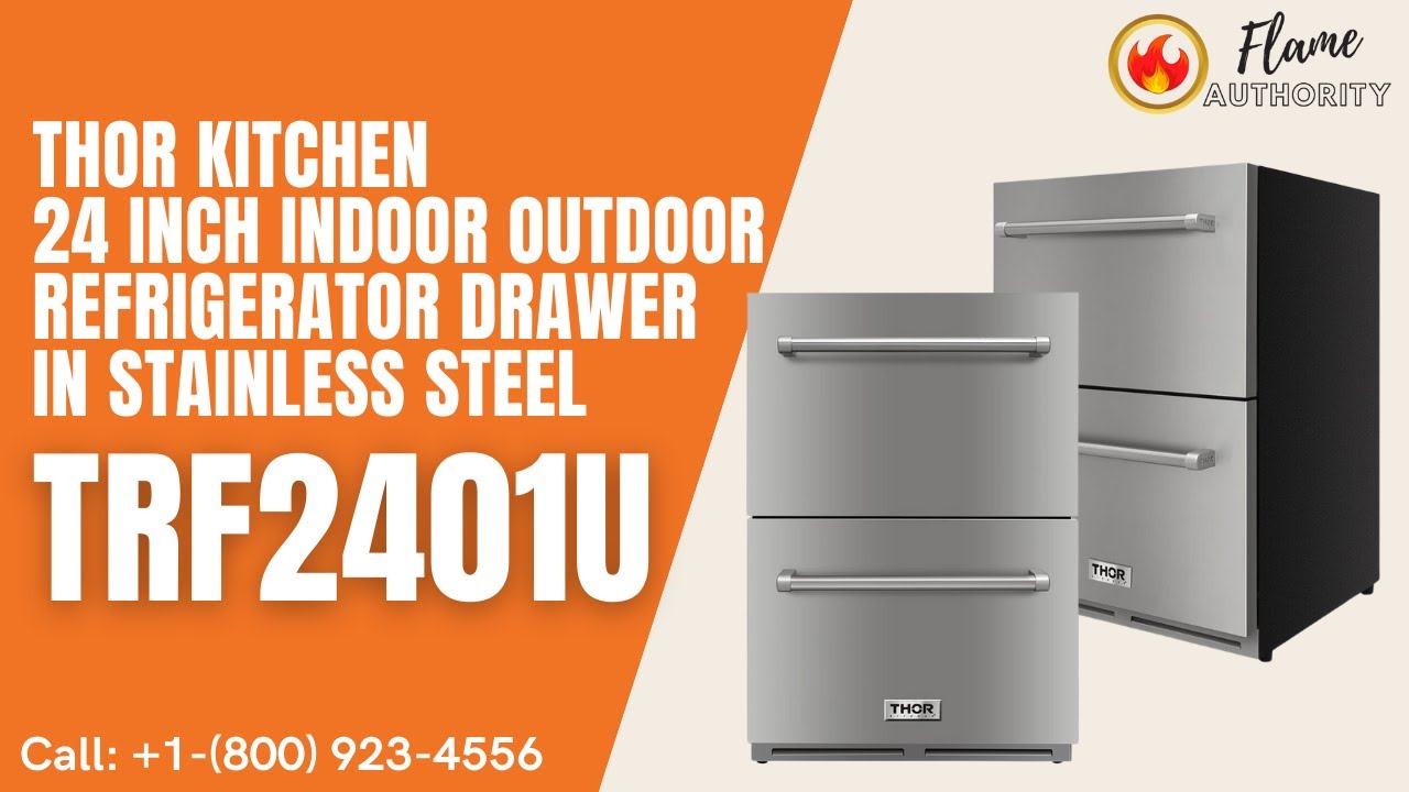 Thor Kitchen 24 Inch Indoor Outdoor Refrigerator Drawer in Stainless