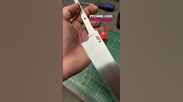 Etching Logo with Battery #shortvideo #edc #shorts #shortsfeed #knifemaking #howtomake #etching #new