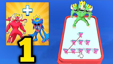 Monster Rampage Merge Rainbow All Levels Part 1 Gameplay